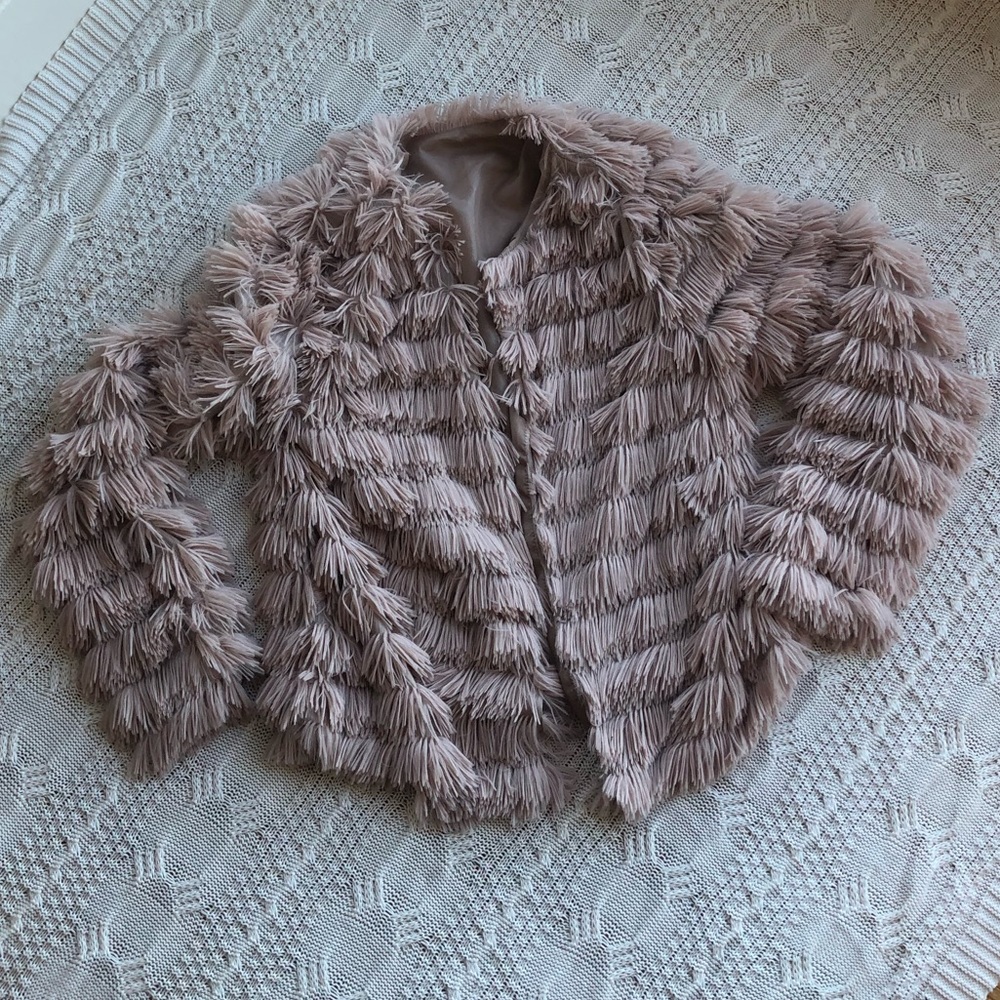 Blush Fringe Jacket